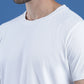 Polyester Jacquard Textured Round Neck Slim Fit Half Sleeve T-Shirt