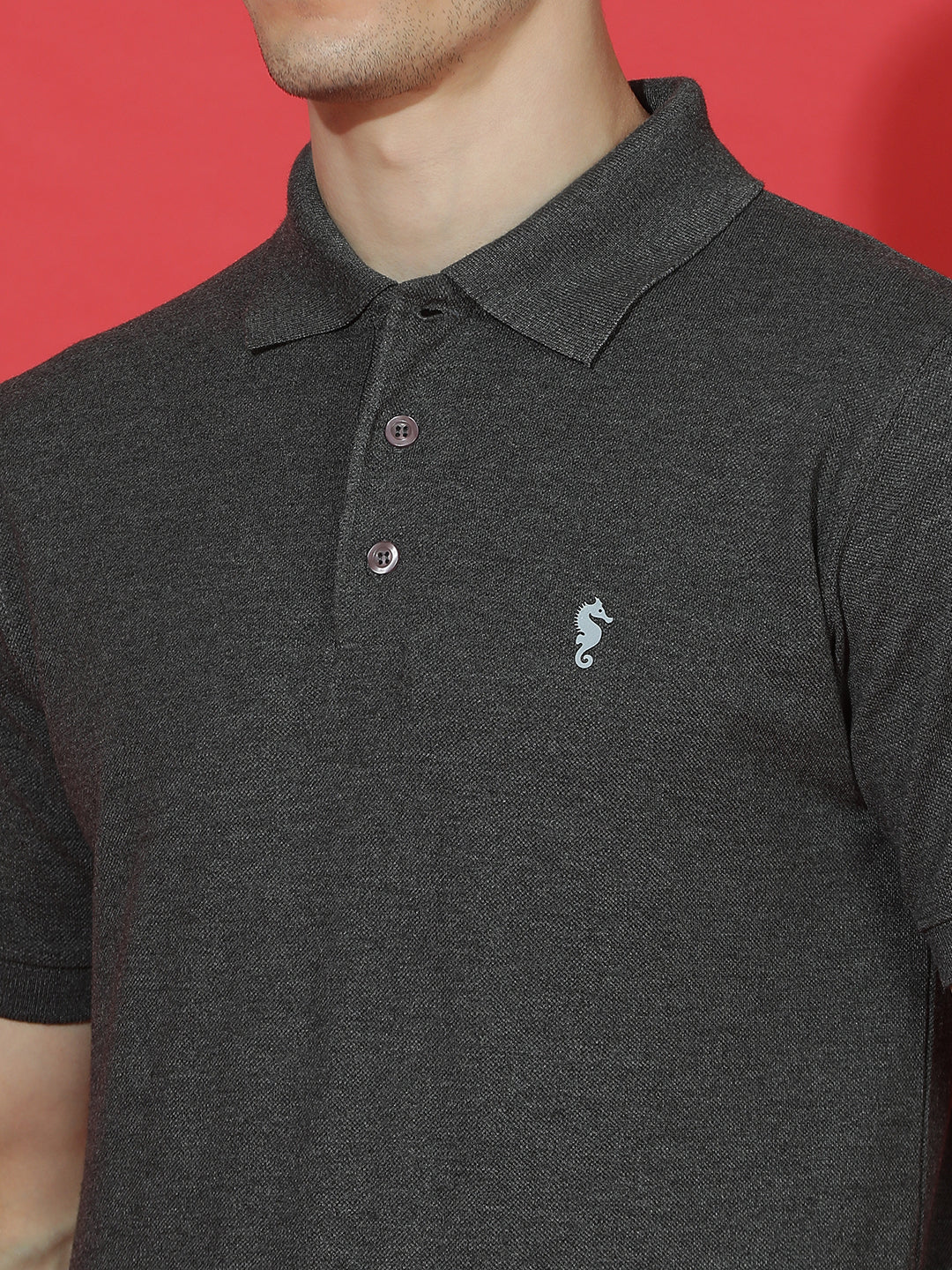 Polo Neck Half Sleeve Casual T-Shirt