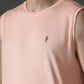 Polyester Sleeveless Slim Fit Round Neck Gym T-Shirt