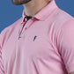 Dryfit Textured Structured Polo Neck Half Sleeve Casual T-Shirt