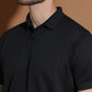 Dryfit Micro Polyester Textured Polo Neck Slim Fit Half Sleeve T-Shirt