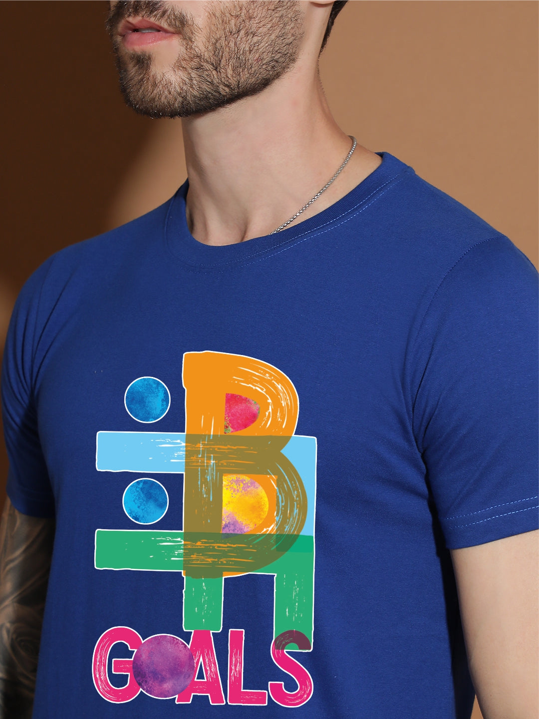 Breezer Tribe Round Neck Cotton T-Shirt for Men | Regular Fit, Half Sleeves, Casual Printed Style