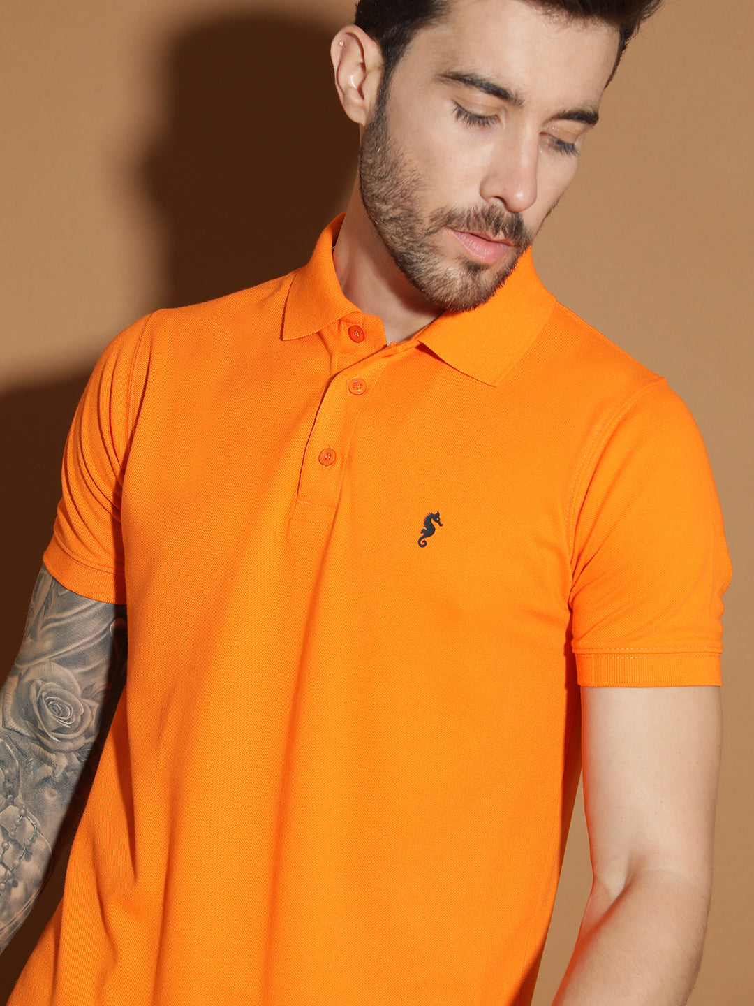 Polo Neck Half Sleeve Casual T-Shirt