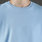 Polyester Lycra Jacquard Textured Round Neck Slim Fit Half Sleeve T-Shirt