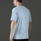 Single Jersey Oversized Round Neck Drop Shoulder Half Sleeve T-Shirt