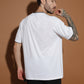 Single Jersey Oversized Round Neck Drop Shoulder Half Sleeve Casual T-Shirt