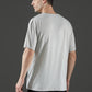 Single Jersey Oversized Round Neck Drop Shoulder Half Sleeve T-Shirt