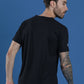 Polyester Jacquard Textured Round Neck Slim Fit Half Sleeve T-Shirt
