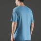 Single Jersey Oversized Round Neck Drop Shoulder Half Sleeve T-Shirt