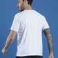 Polyester Lycra Jacquard Textured Round Neck Slim Fit Half Sleeve T-Shirt