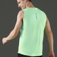 Polyester Sleeveless Slim Fit Round Neck Gym T-Shirt