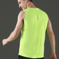Polyester Sleeveless Slim Fit Round Neck Gym T-Shirt