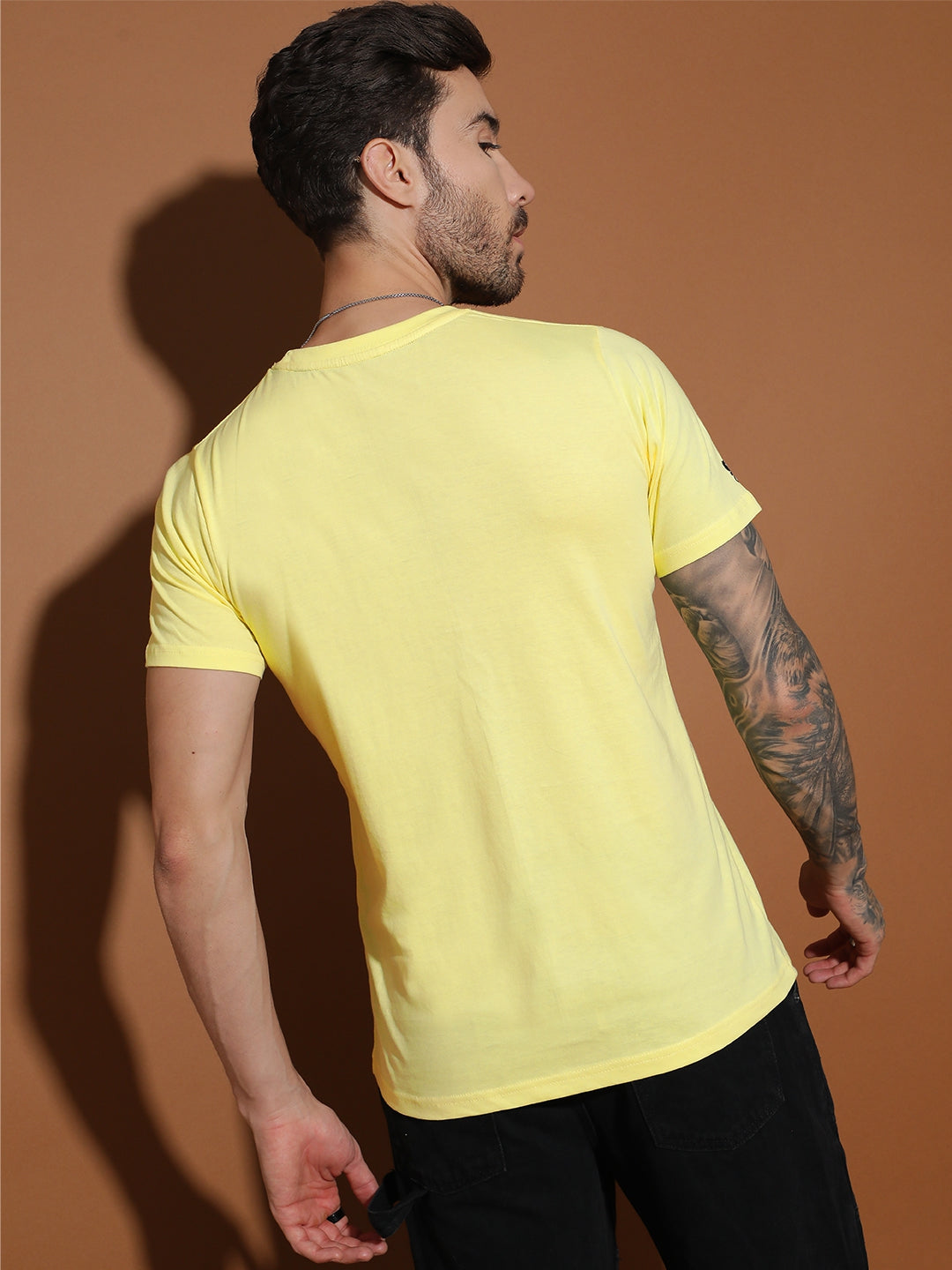 Breezer Tribe Men’s Cotton Single Jersey Round Neck Regular Fit Printed Half Sleeve Casual T-Shirt