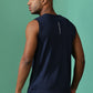 Polyester Sleeveless Slim Fit Round Neck Gym T-Shirt