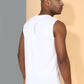 Polyester Sleeveless Slim Fit Round Neck Gym T-Shirt