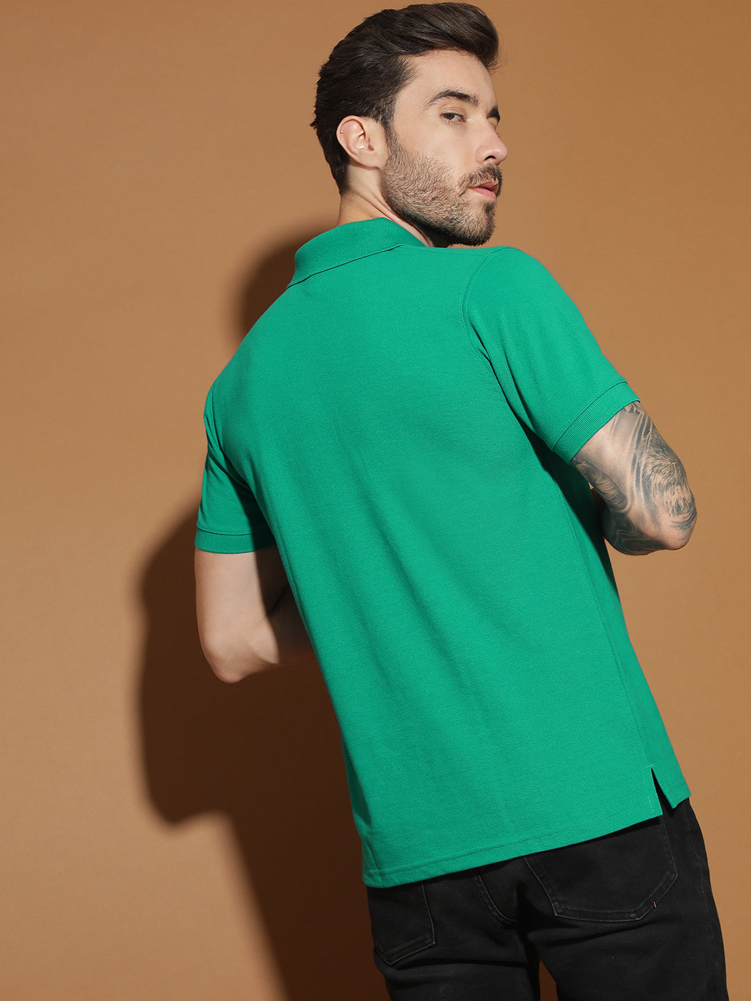 Polo Neck Half Sleeve Casual T-Shirt