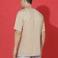 Single Jersey Oversized Round Neck Drop Shoulder Half Sleeve T-Shirt