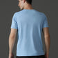 Polyester Jacquard Textured Round Neck Slim Fit Half Sleeve T-Shirt