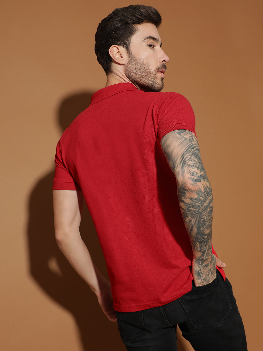 Polo Neck Half Sleeve Casual T-Shirt