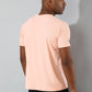 Polyester Jacquard Textured Round Neck Slim Fit Half Sleeve T-Shirt