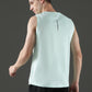 Polyester Sleeveless Slim Fit Round Neck Gym T-Shirt