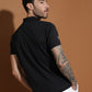 Dryfit Micro Polyester Textured Polo Neck Slim Fit Half Sleeve T-Shirt