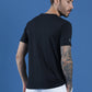 Polyester Jacquard Textured Round Neck Slim Fit Half Sleeve T-Shirt