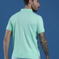 Dryfit Textured Structured Polo Neck Half Sleeve Casual T-Shirt