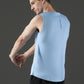 Polyester Sleeveless Slim Fit Round Neck Gym T-Shirt