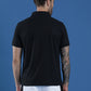 Dryfit Polyester Jacquard Textured Polo Neck Half Sleeve T-Shirt