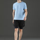 Polyester Lycra Jacquard Textured Round Neck Slim Fit Half Sleeve T-Shirt