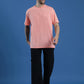 Single Jersey Oversized Round Neck Drop Shoulder Half Sleeve T-Shirt