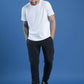 Polyester Lycra Jacquard Textured Round Neck Slim Fit Half Sleeve T-Shirt