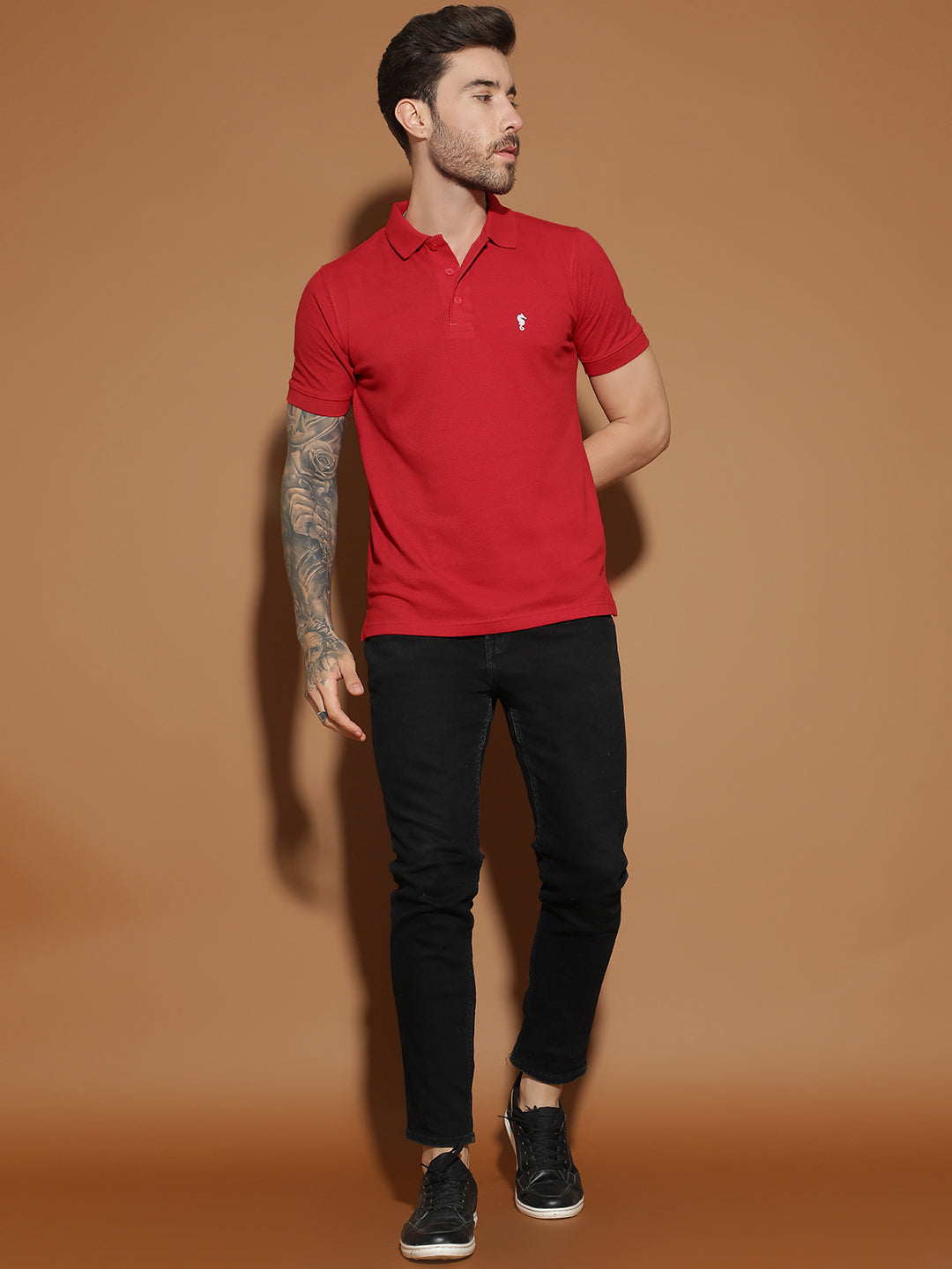 Polo Neck Half Sleeve Casual T-Shirt