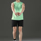 Polyester Sleeveless Slim Fit Round Neck Gym T-Shirt