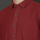 Denim Regular Fit Full Sleeve Cutaway Collar Casual Shirt