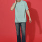 Single Jersey Oversized Round Neck Drop Shoulder Half Sleeve T-Shirt