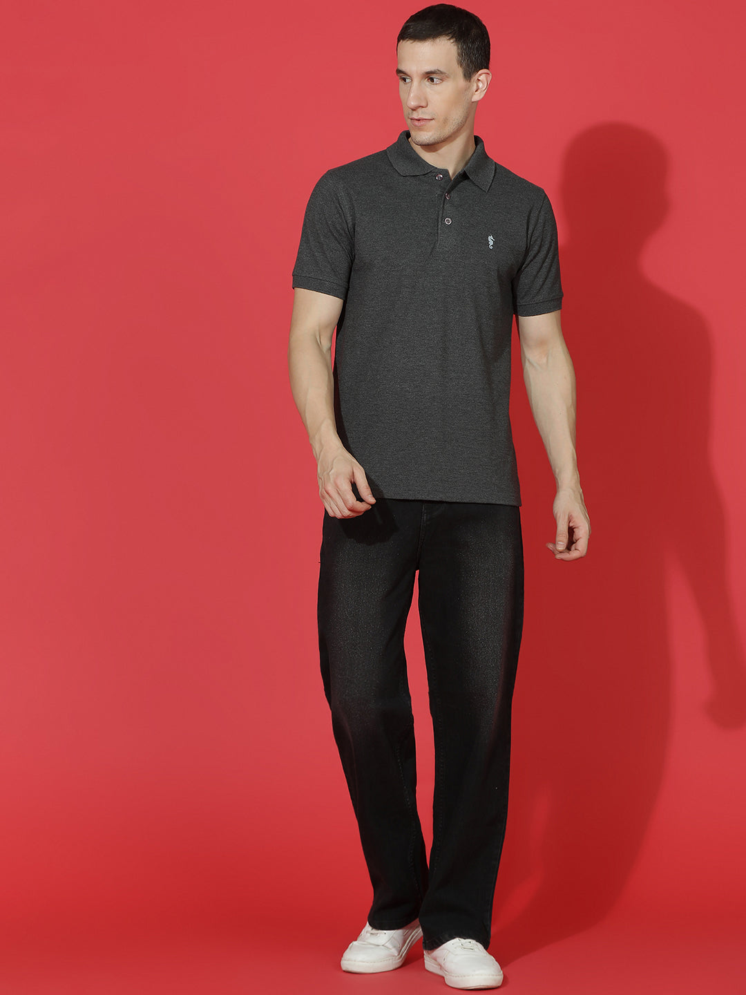 Polo Neck Half Sleeve Casual T-Shirt