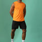 Polyester Sleeveless Slim Fit Round Neck Gym T-Shirt