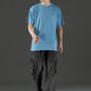 Single Jersey Oversized Round Neck Drop Shoulder Half Sleeve T-Shirt
