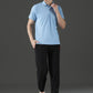 Dryfit Micro Polyester Textured Polo Neck Slim Fit Half Sleeve T-Shirt