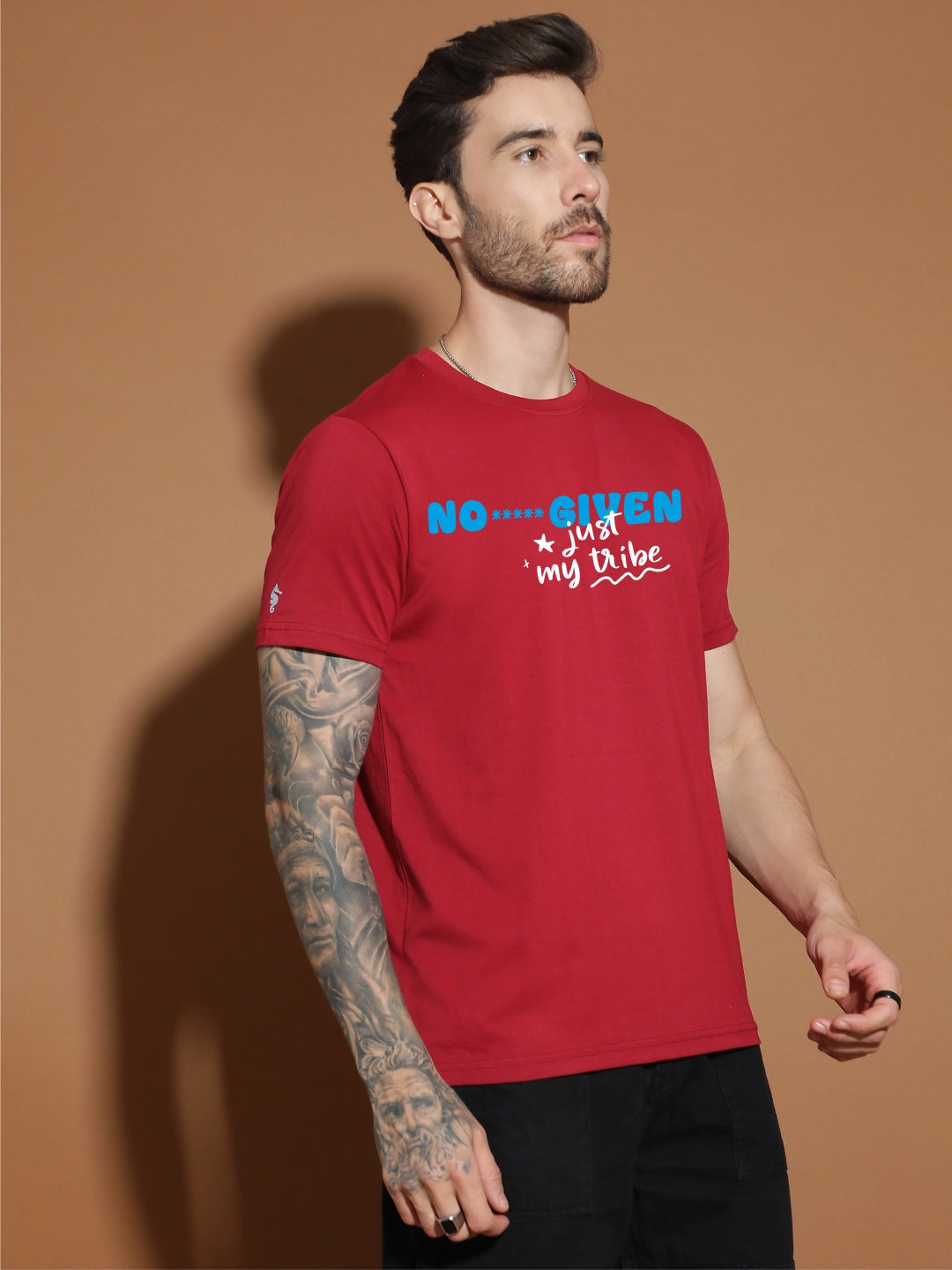 Breezer Tribe Cotton Single Jersey Printed Men’s Casual T-Shirt | Round Neck, Half Sleeves