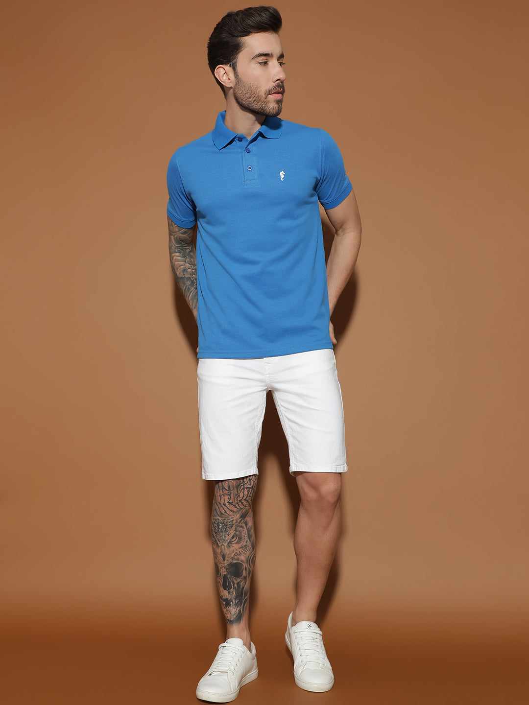 Polo Neck Half Sleeve Casual T-Shirt