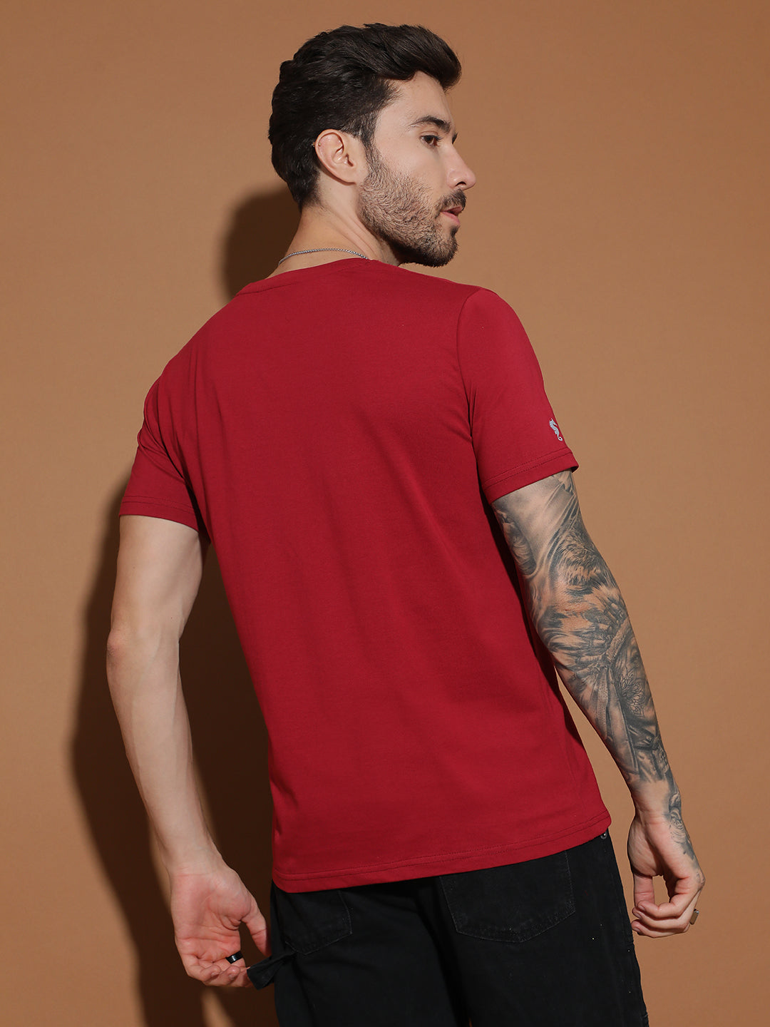 Single Jersey Round Neck Regular Fit Half Sleeve Casual T-Shirt