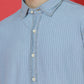 Denim Regular Fit Full Sleeve Cutaway Collar Casual Shirt
