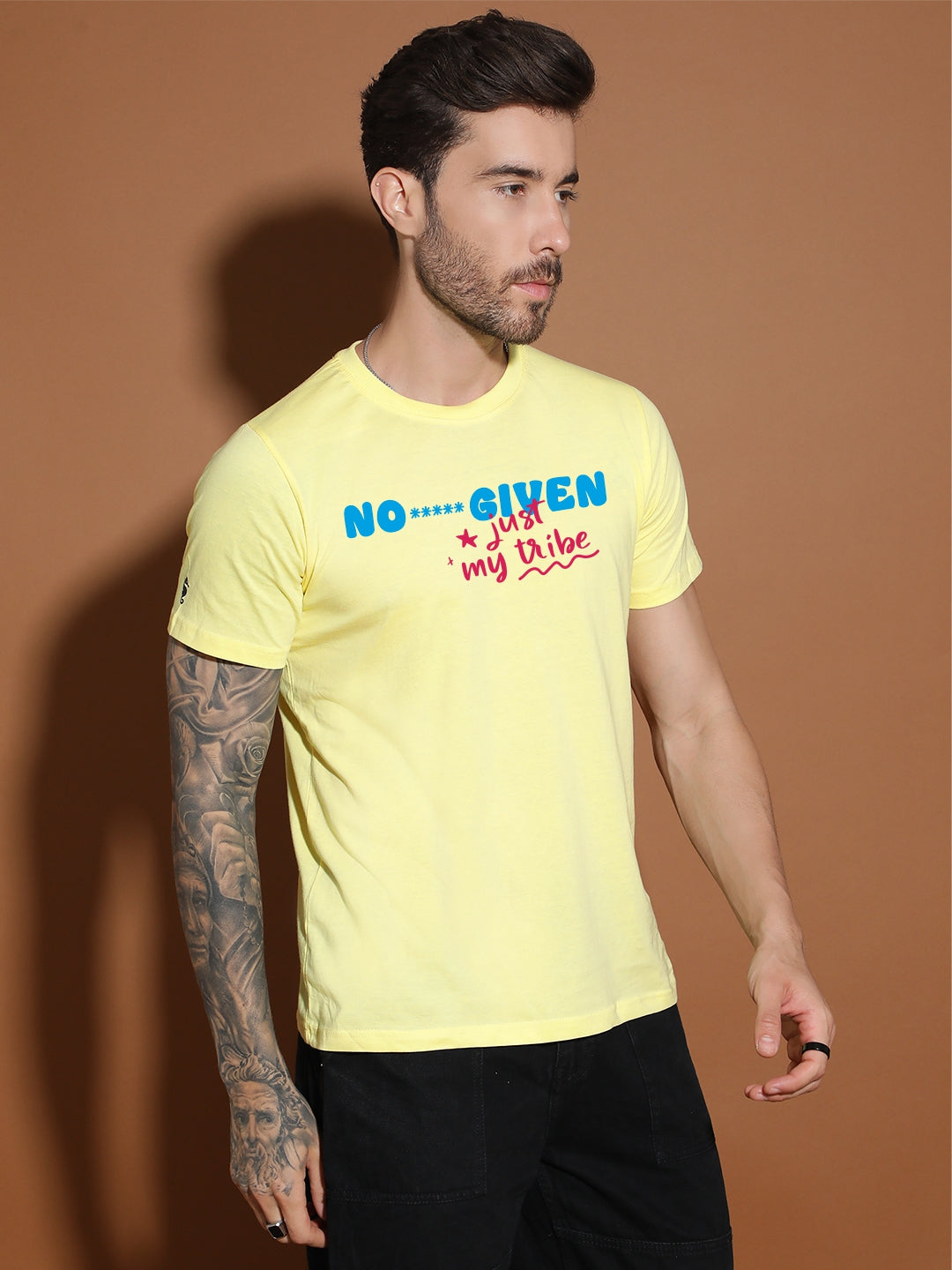 Breezer Tribe Cotton Single Jersey Printed Men’s Casual T-Shirt | Round Neck, Half Sleeves