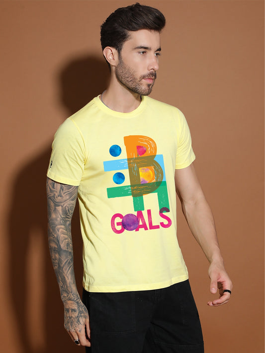 Breezer Tribe Round Neck Cotton T-Shirt for Men | Regular Fit, Half Sleeves, Casual Printed Style