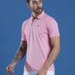 Dryfit Textured Structured Polo Neck Half Sleeve Casual T-Shirt