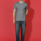Single Jersey Round Neck Slim Fit Printed Half Sleeve T-Shirt