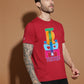 Breezer Tribe Men’s Cotton Single Jersey Round Neck Regular Fit Printed Half Sleeve Casual T-Shirt